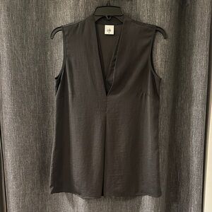 CAbi XS charcoal V-Neck Sleeveless Blouse